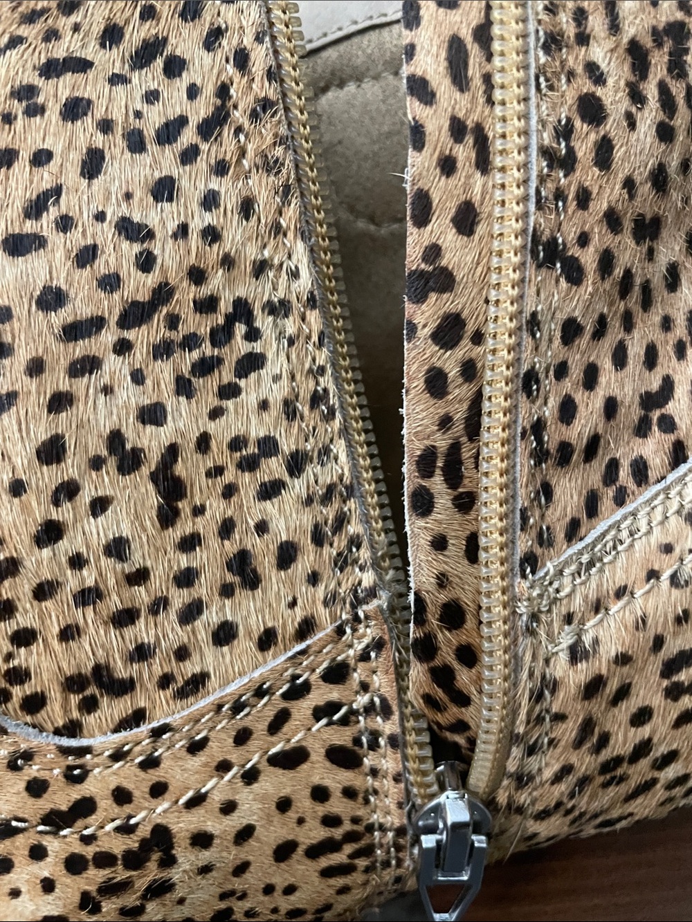 Dolce Vita Leopard Print Ankle Booties in Tan/Black - 9.5 - Picture 9 of 10